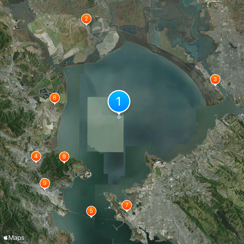 San Pablo Bay Map