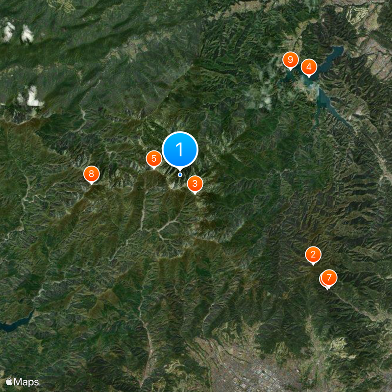 Tanzawa Mountains Map