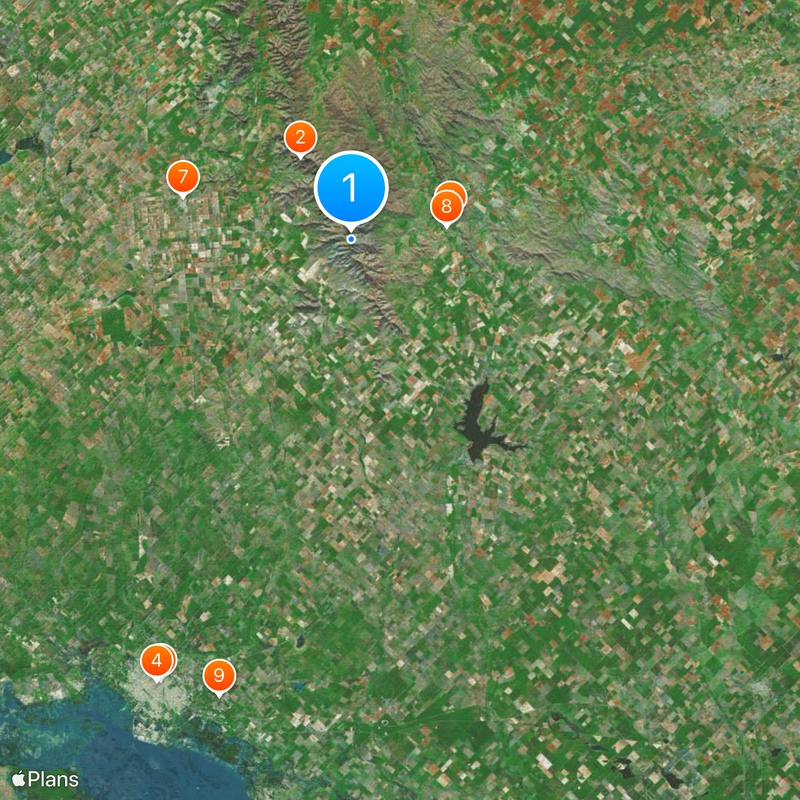 Sierras de Ventania Mappa