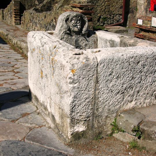 Fountain of Neptune and two dolphins