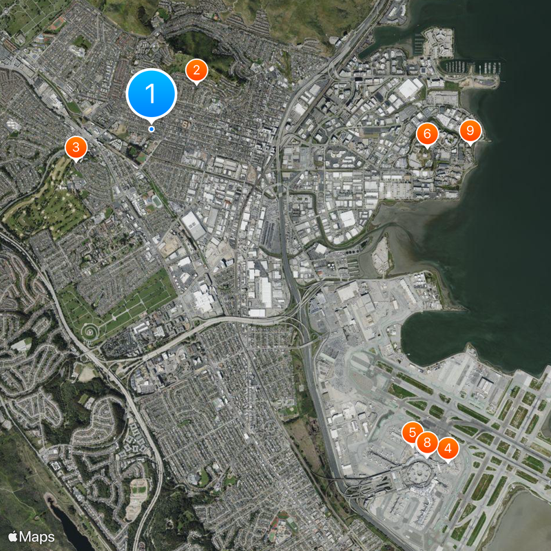 South San Francisco Karte