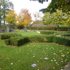 Terrein waarin de fundering van een kerk