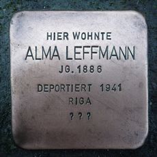 Stolperstein à la mémoire d’Alma Leffmann
