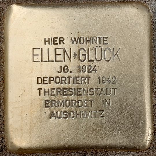 Stolperstein en memoria de Ellen Glück