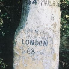 Milestone 1500 metres west of Froxfield village