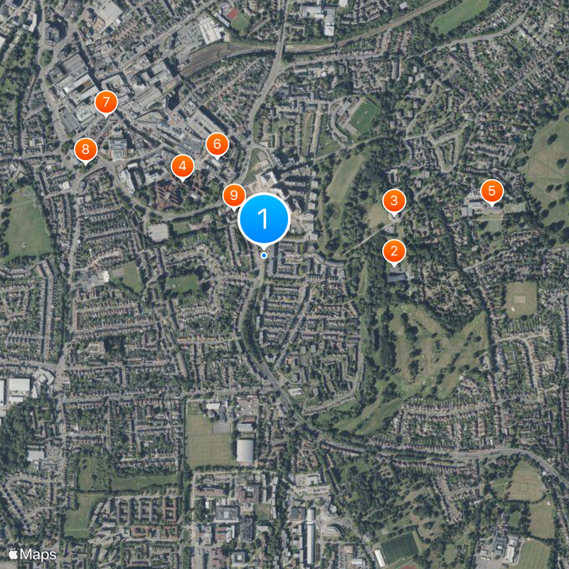 RAF Uxbridge Map
