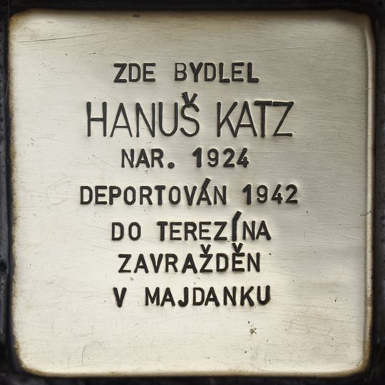Stolperstein en memoria de Hanuš Katz