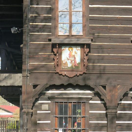 Obrázek svatého Floriána na Vísecké rychtě v Kravařích