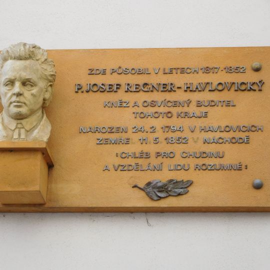 Josef Regner memorial plaque