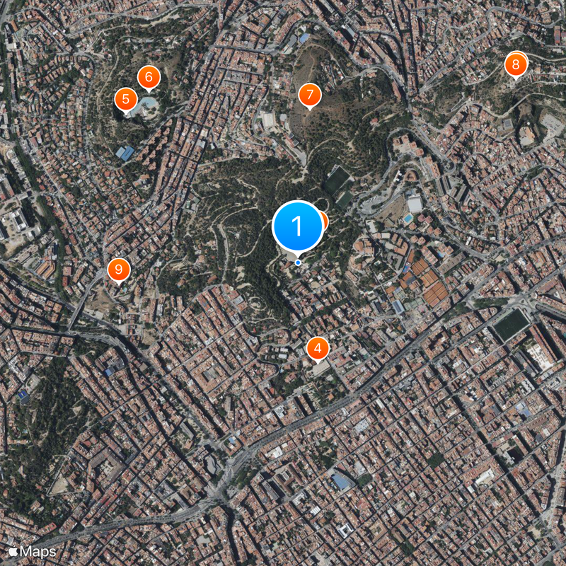 Park Güell Mapa