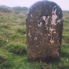 Milestone, exNR, east of Cumbria/Durham boundary signs