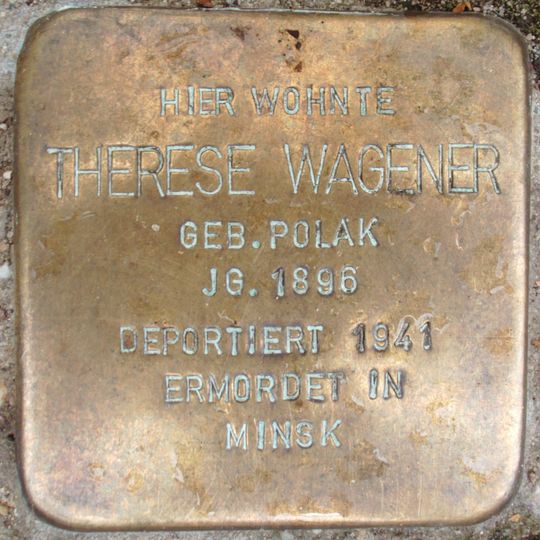 Stolperstein für Therese Wagener