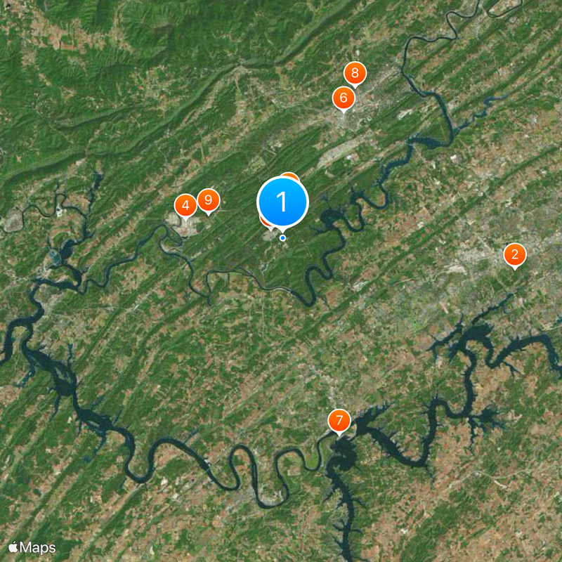 Molten-Salt Reactor Experiment Map