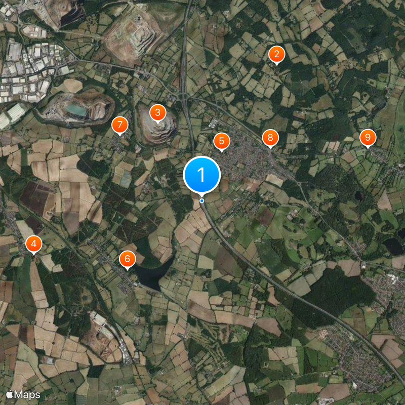 M1 motorway Map