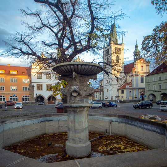 Fountains at Mírové náměstí in Litoměřice