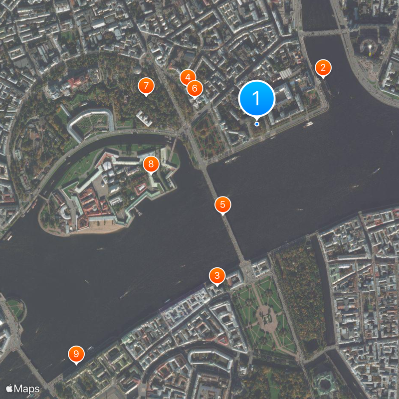 Cabin of Peter the Great Map