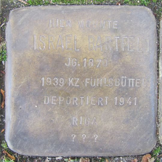 Stolperstein en memoria de Israel Bartfeld