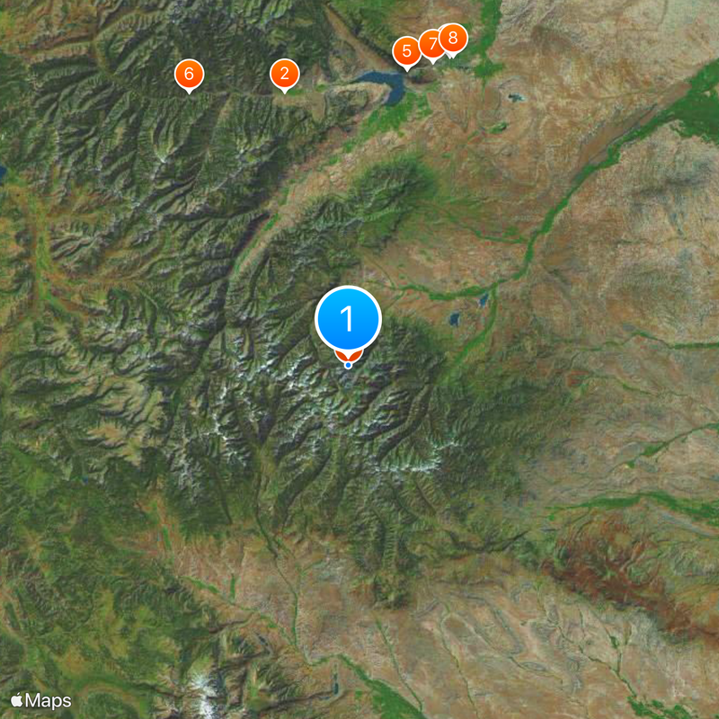 Absaroka Range Map