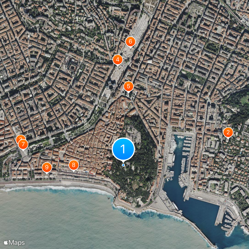 Colline du Château Map