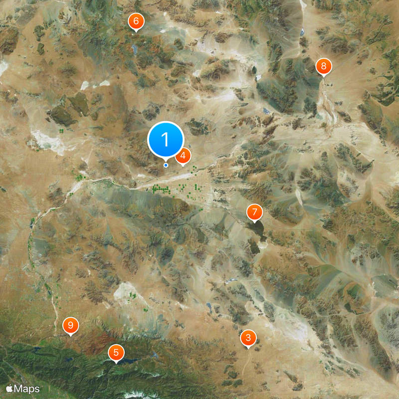 Calico Early Man Site Kaart