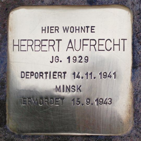 Stolperstein en memoria de Herbert Aufrecht