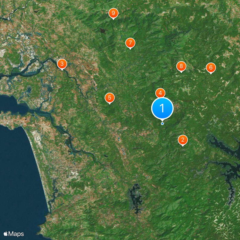 Bhagwan Mahaveer Sanctuary and Mollem National Park Map