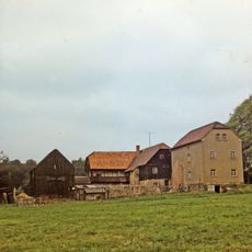 Gutsverwalterhaus des Frankenthaler Beigut über rechtwinkligem Grundriss Beigutstraße 12