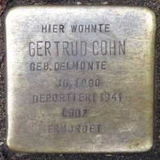 Stolperstein dedicated to Gertrud Cohn