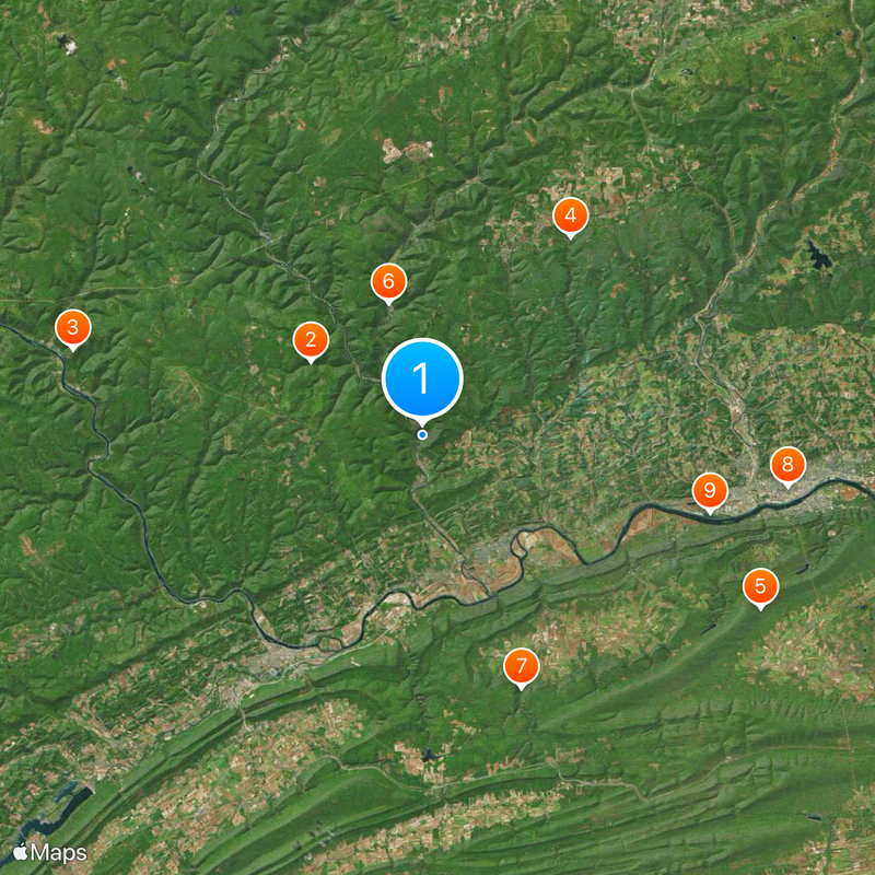 Pine Creek Gorge Map