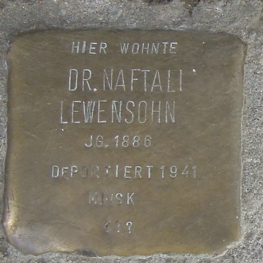 Stolperstein en memoria de Naftali Lewensohn