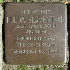 Stolperstein dedicated to Hulda Blumenthal