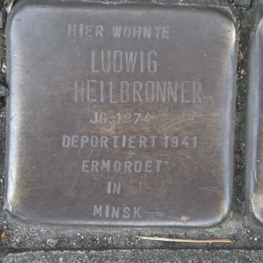 Stolperstein dedicated to Ludwig Heilbronner