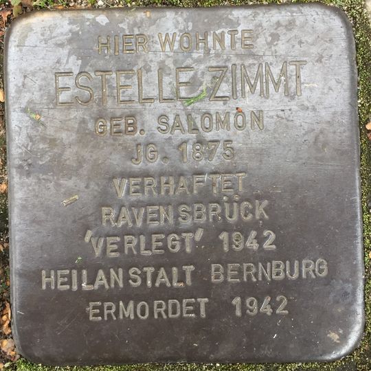 Stolperstein en memoria de Estelle Zimmt