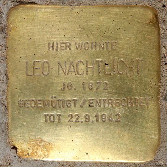 Stolperstein dedicated to Leo Nachtlicht