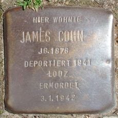 Stolperstein dedicated to James Cohn