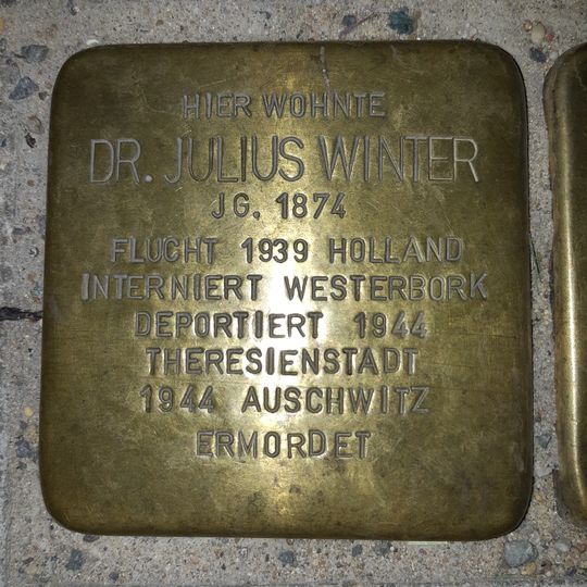 Stolperstein en memoria de Julius Dr.  Winter