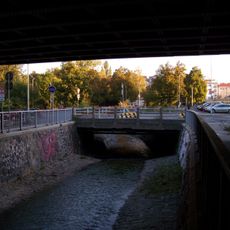 Bridge of U seřadiště street over the Botič