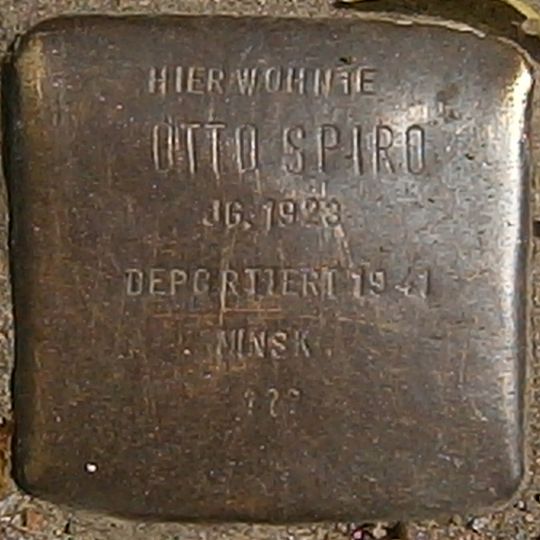 Stolperstein en memoria de Otto Spiro
