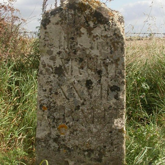Milestone, Berwick Down; 25m S jcn A 303 at N end pig farm