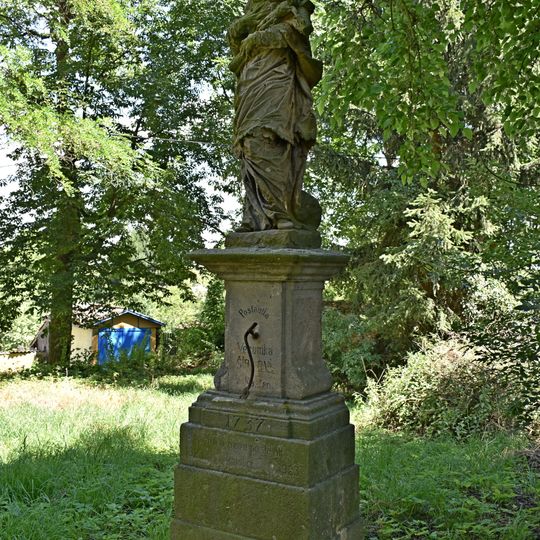 Socha svatého Jana Nepomuckého v Kožlanech u kostela