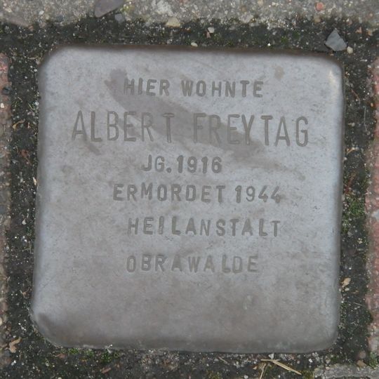 Stolperstein à la mémoire d’Albert Freytag