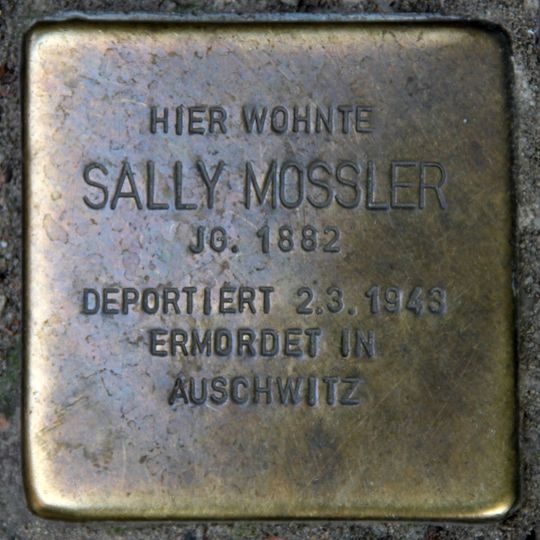 Stolperstein à la mémoire de Sally Mossler