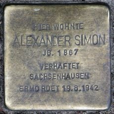Stolperstein dedicated to Alexander Simon