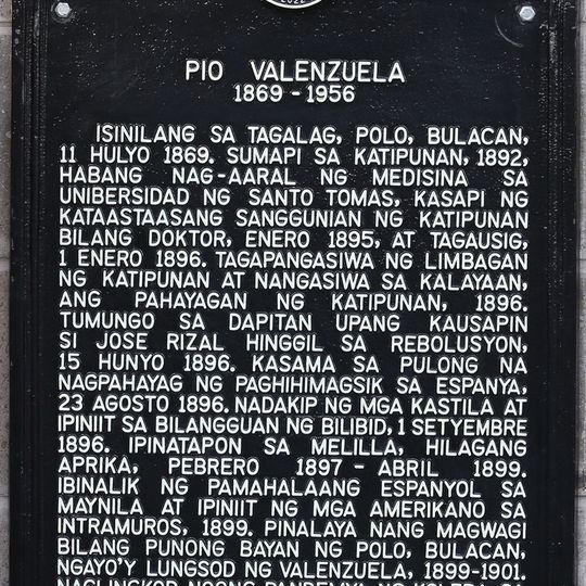 Pio Valenzuela historical marker