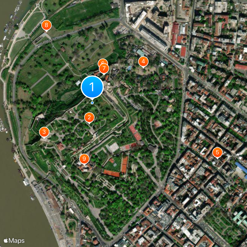Kalemegdan Mapa