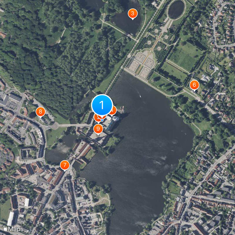 Zamek Frederiksborg Mapa