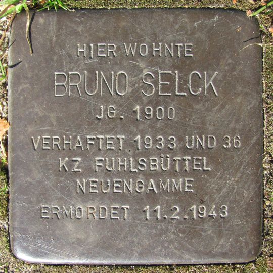 Stolperstein dedicated to Bruno Selck