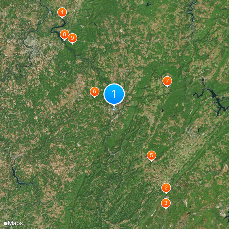 Hrabstwo Preston Mapa