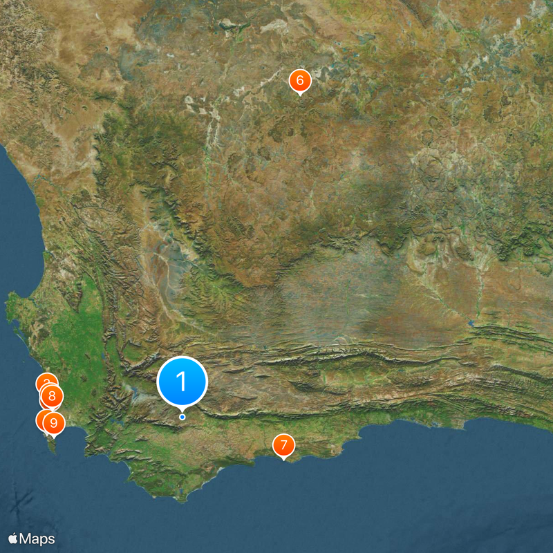 Provincia Occidental del Cabo Mapa