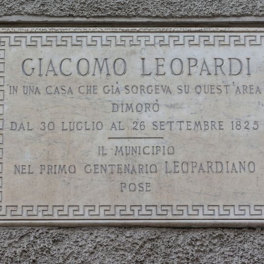 Targa a Giacomo Leopardi